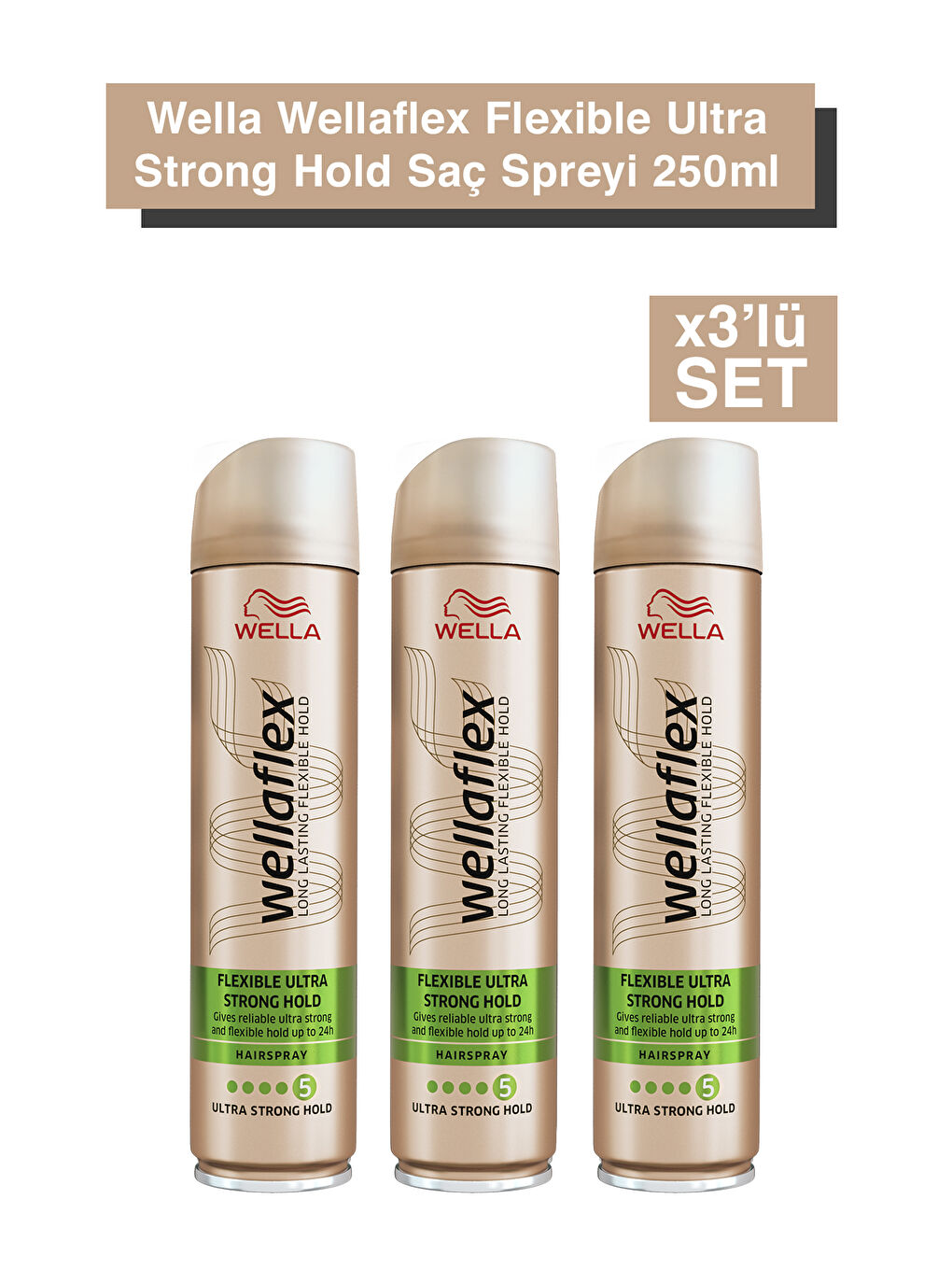 Wella Renksiz Flexible Ultra Strong Hold Saç Spreyi - 250 ml x3’lu Set