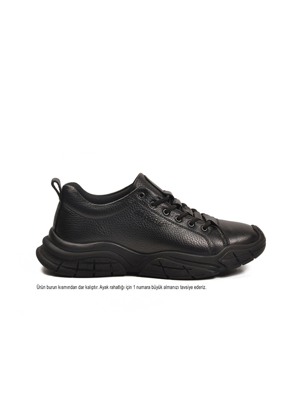 Siyah Floter Hakiki Deri Dar Kalıp Erkek Casual Ayakkabı 260037 M-1