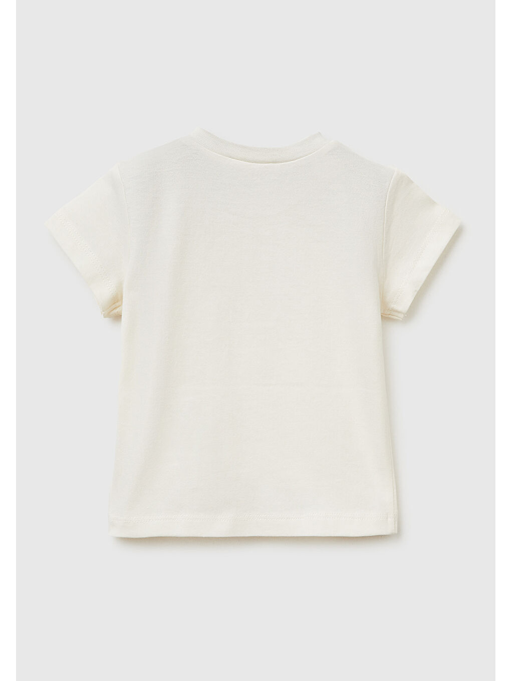 Karışık Bebek Omzu Gizli Çıtçıtlı Baskılı Nakışlı Bisiklet Yaka T-Shirt-1