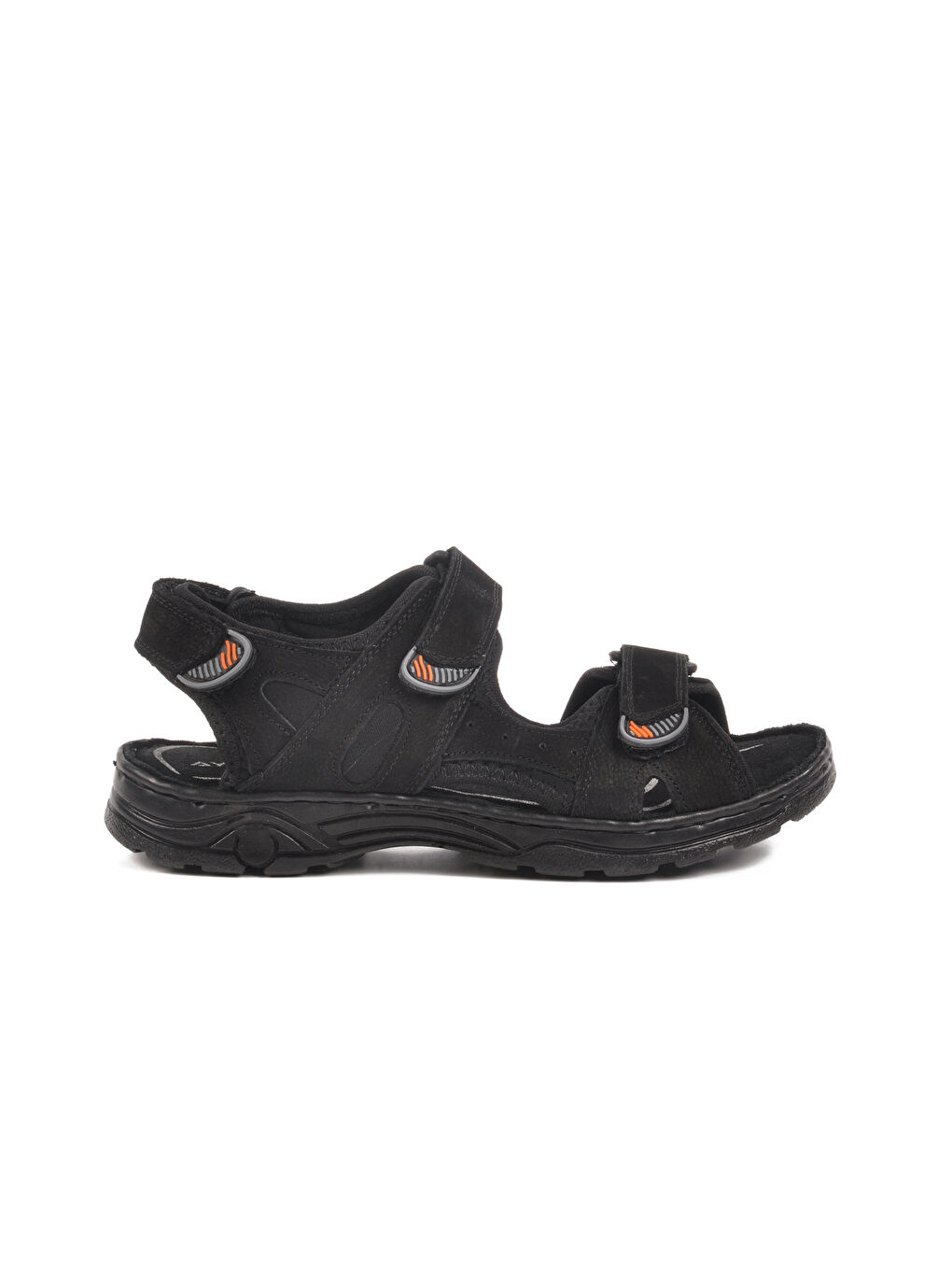 Siyah Nubuk Erkek Çocuk Cırtlı Spor Sandalet 1305 G