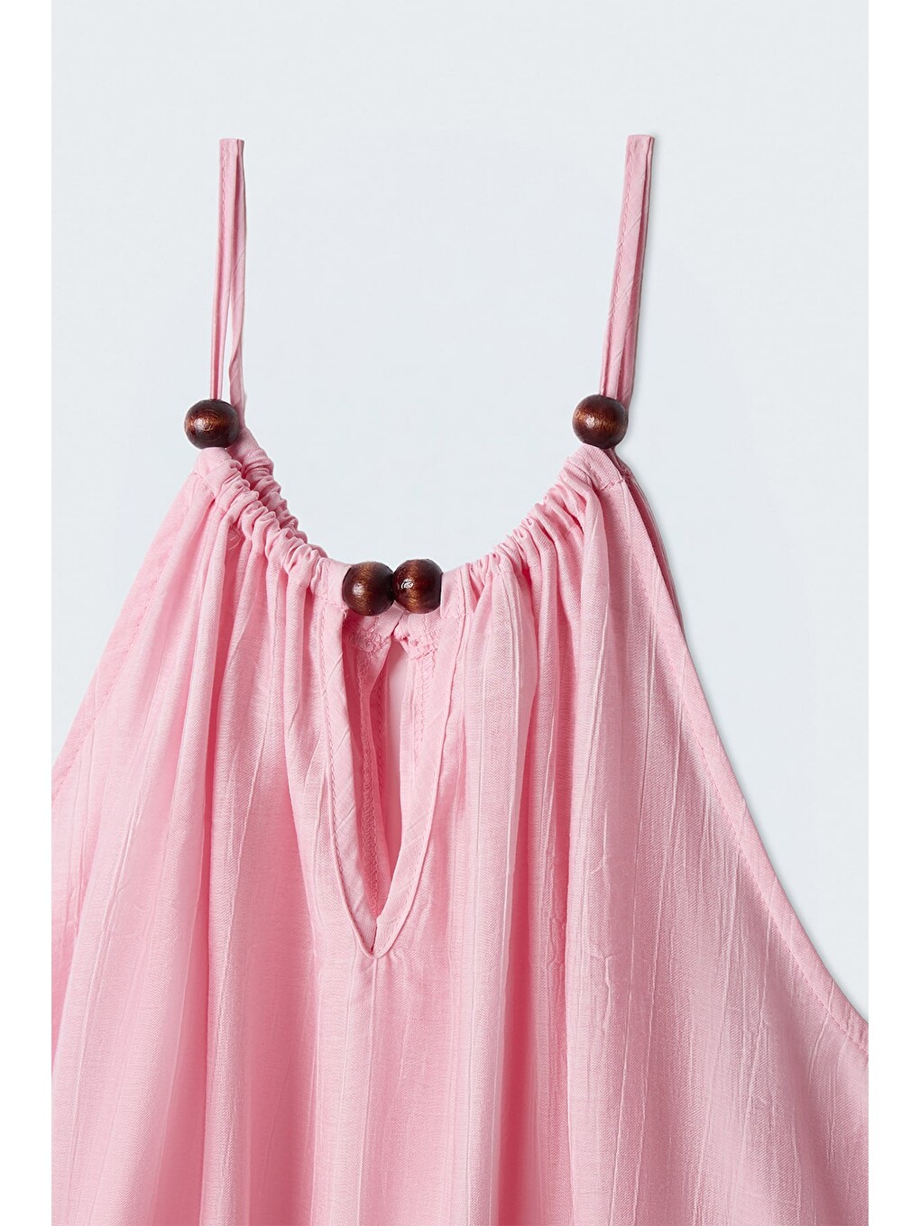 Aksesuar Detaylı Bluz - Pembe-3