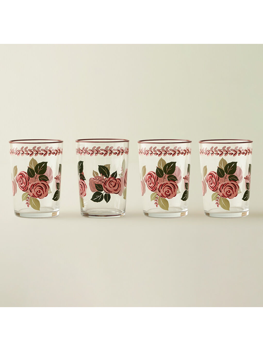 Karışık Rose Meşrubat Bardağı 4'lü (510 cc)