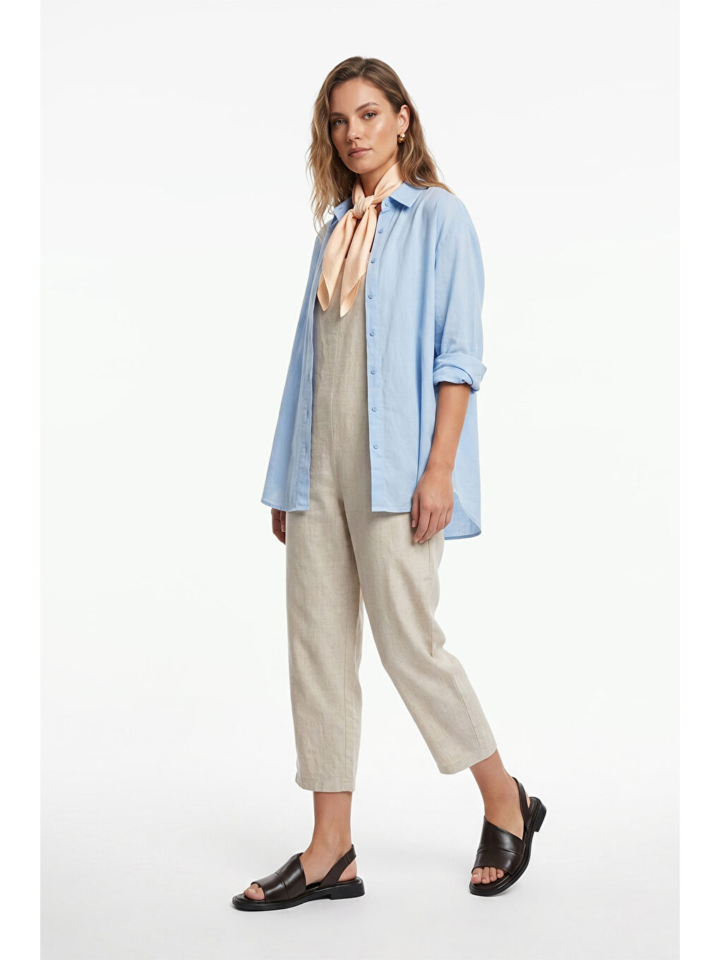 Kahverengi Kadın KAHVERENGİ Hakiki Deri Sandalet-2