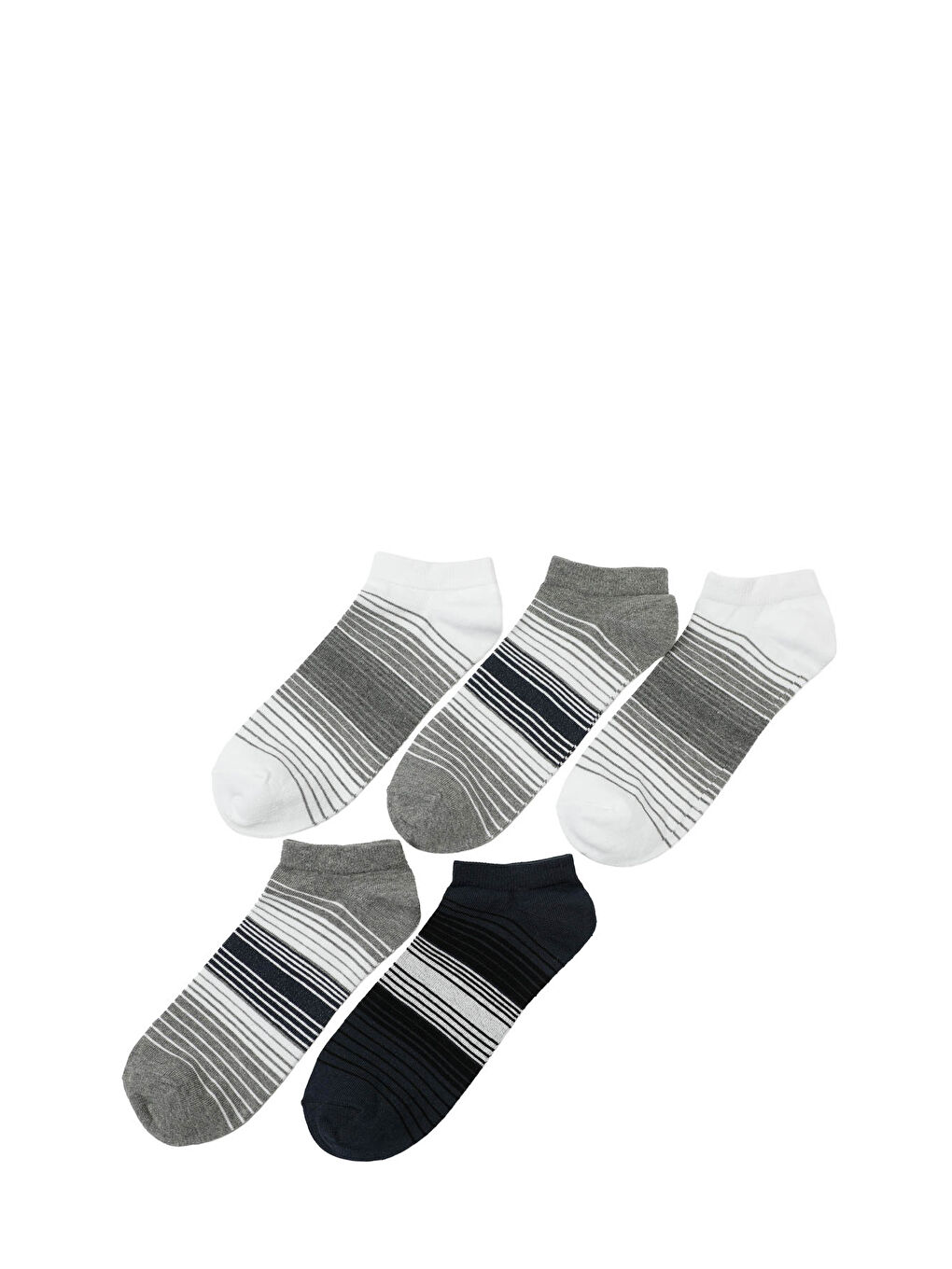 Karışık GRADE 5LI PTK-M 5PR Çok Renkli Erkek 5'li Patik Çorap