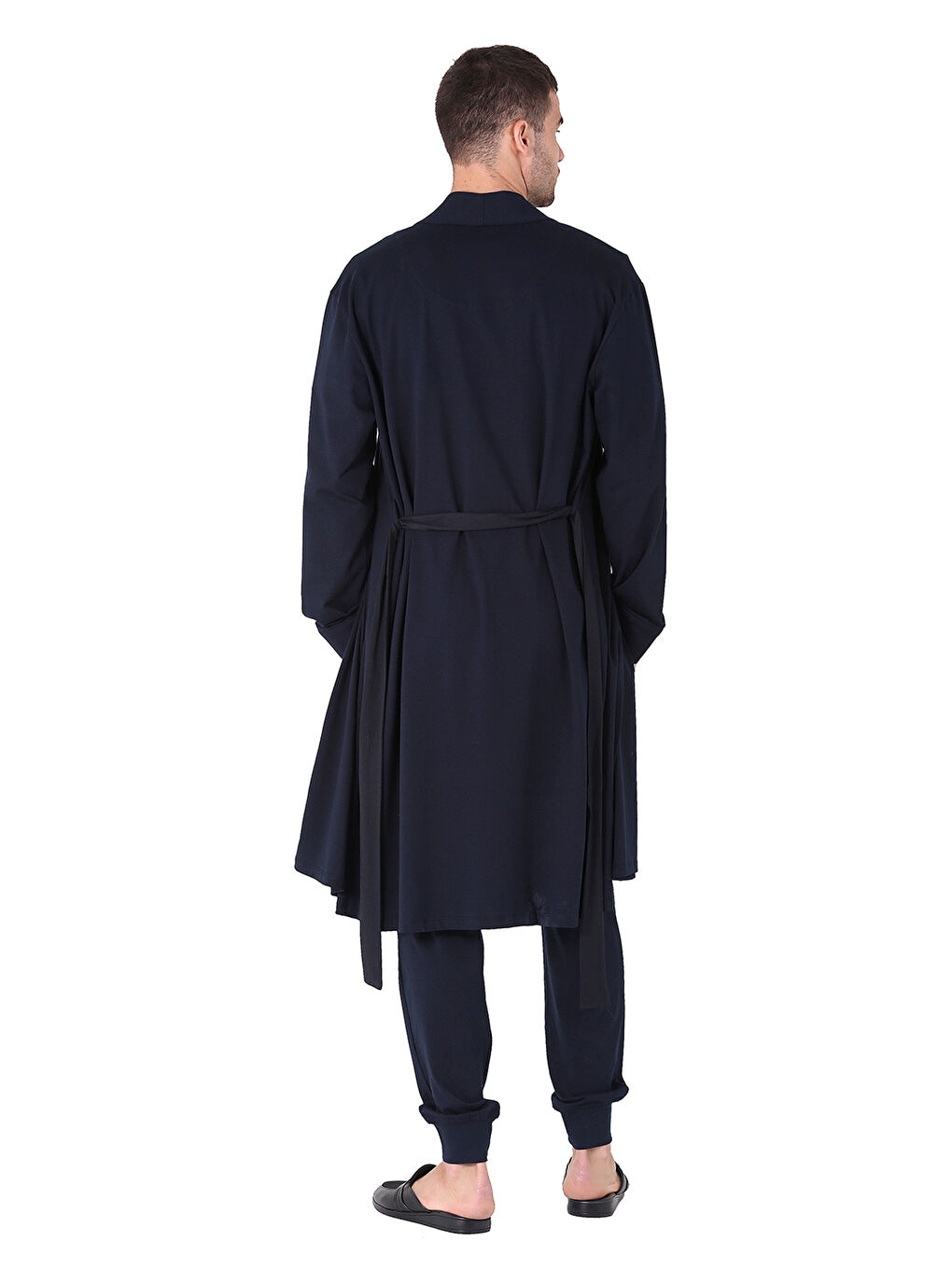 Lacivert Basic Erkek Sabahlık-1