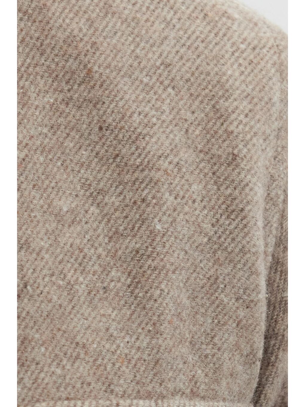 Erkek Slim Fit Tek Cep Kapaklı Düz Oduncu Spor Bej Gömlek-5