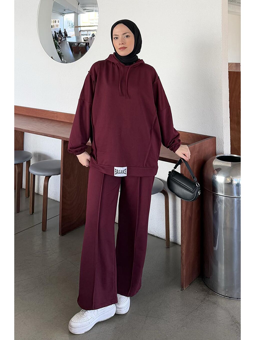 Balance Armalı Çımalı Ikili Takım Bordo