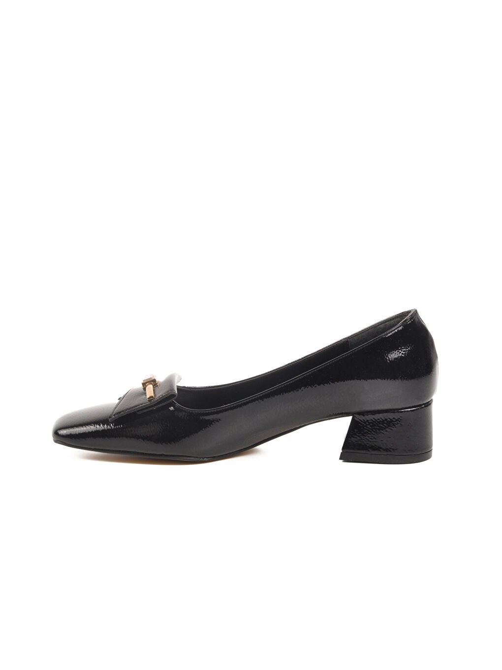 Siyah Kırışık Kadın Abiye Ayakkabı 704685 Z-1