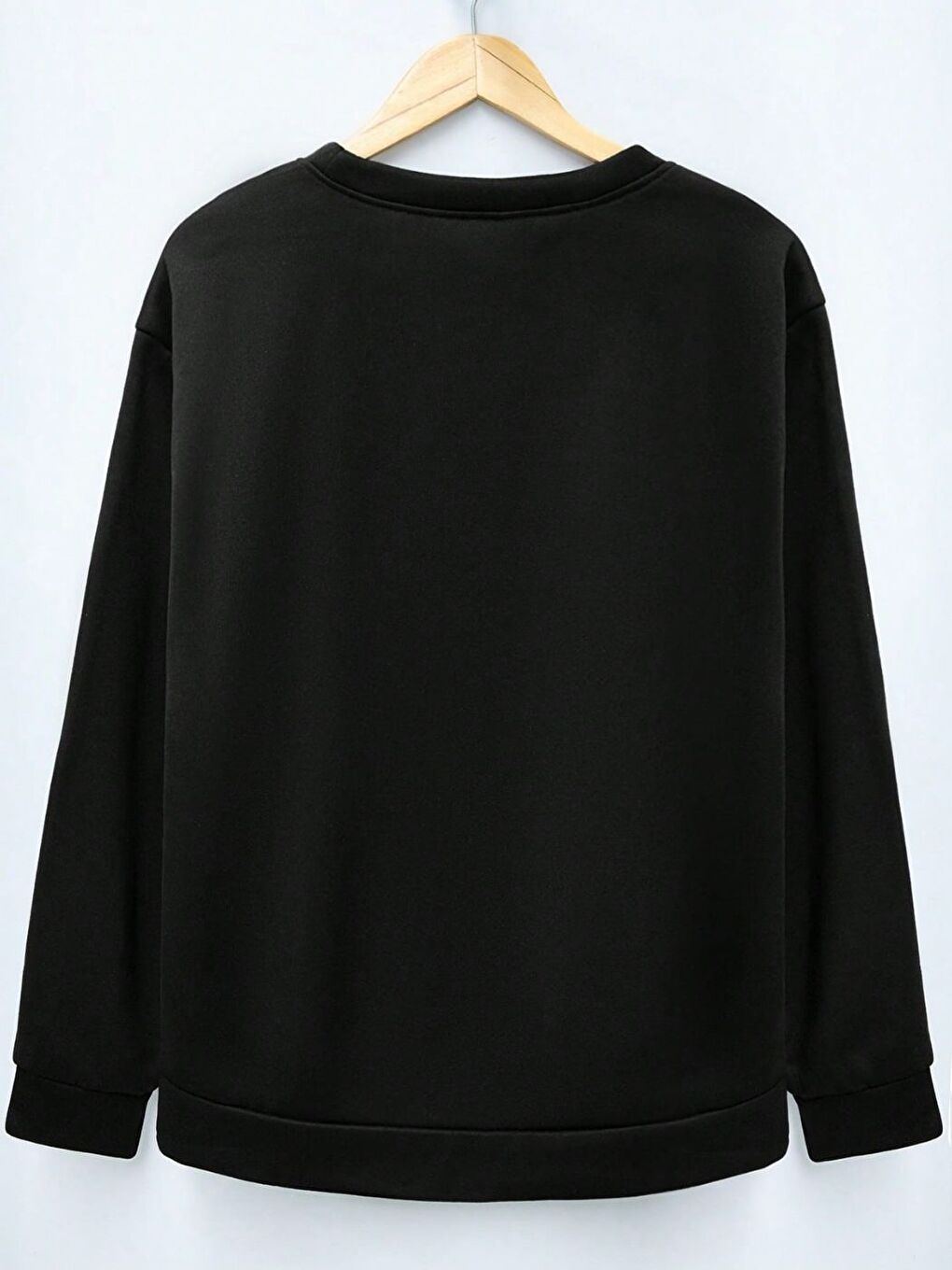 Siyah MAMA Baskılı Oversize Bisiklet Yaka Sweatshirt-1