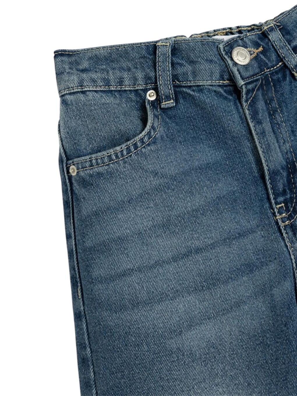 Mavi Erkek Çocuk Baggy Fit Jean Pantolon  6-15 Yaş-2