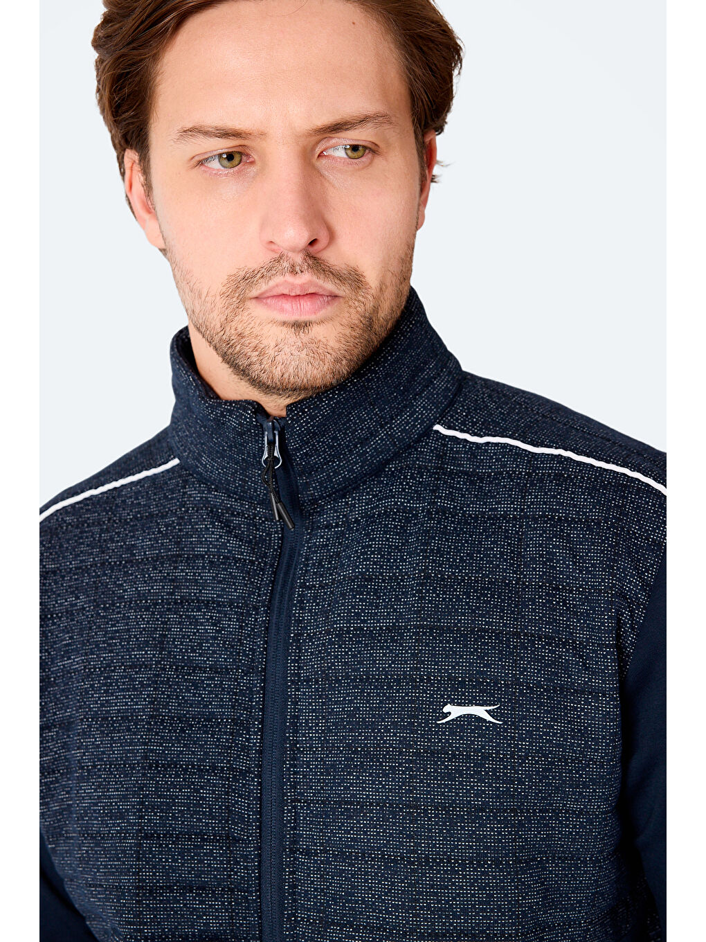 FIORA Erkek Fermuarlı Dik Yaka Cepli Lacivert Eşofman Takımı-1