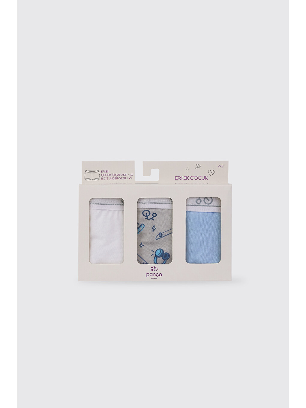 Karışık Erkek Çocuk 3'lü Boxer Set-2