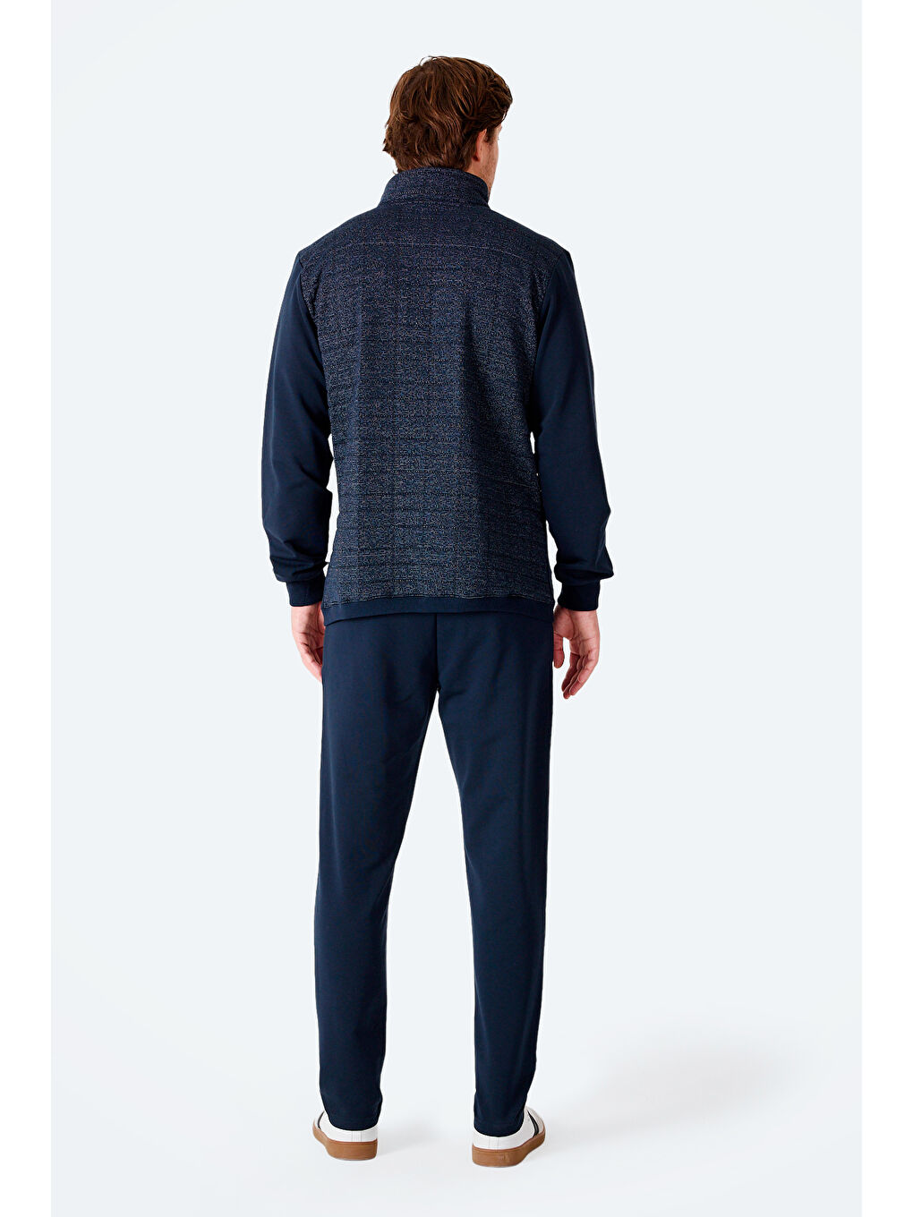 FIORA Erkek Fermuarlı Dik Yaka Cepli Lacivert Eşofman Takımı-2