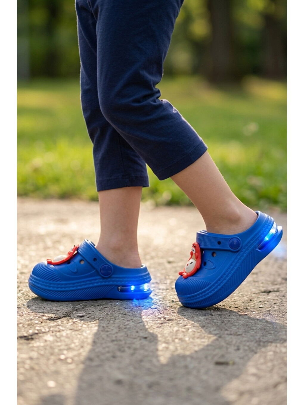 Mavi Saks Eva Hafif Esnek Unisex Çocuk Sabo Terlik 2316 B-P-3