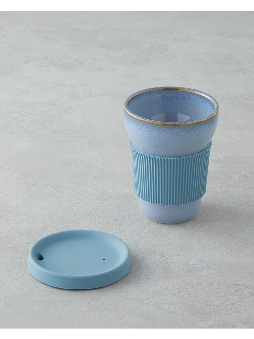 Good Mood Chic Porselen Travel Mug 350 ml Mavi-1