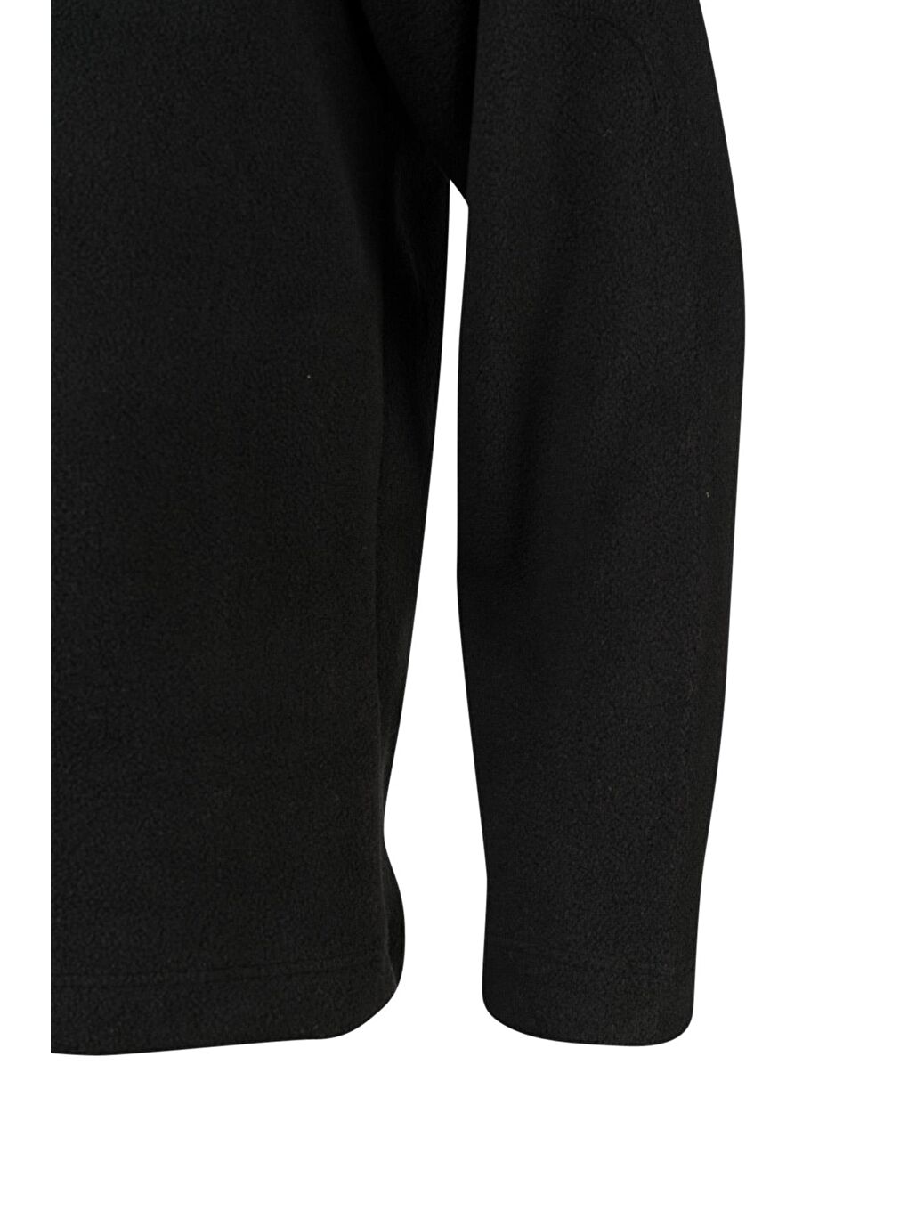 Clara Çocuk Yarım Fermuarlı İnce Polar Sweatshirt Siyah-3