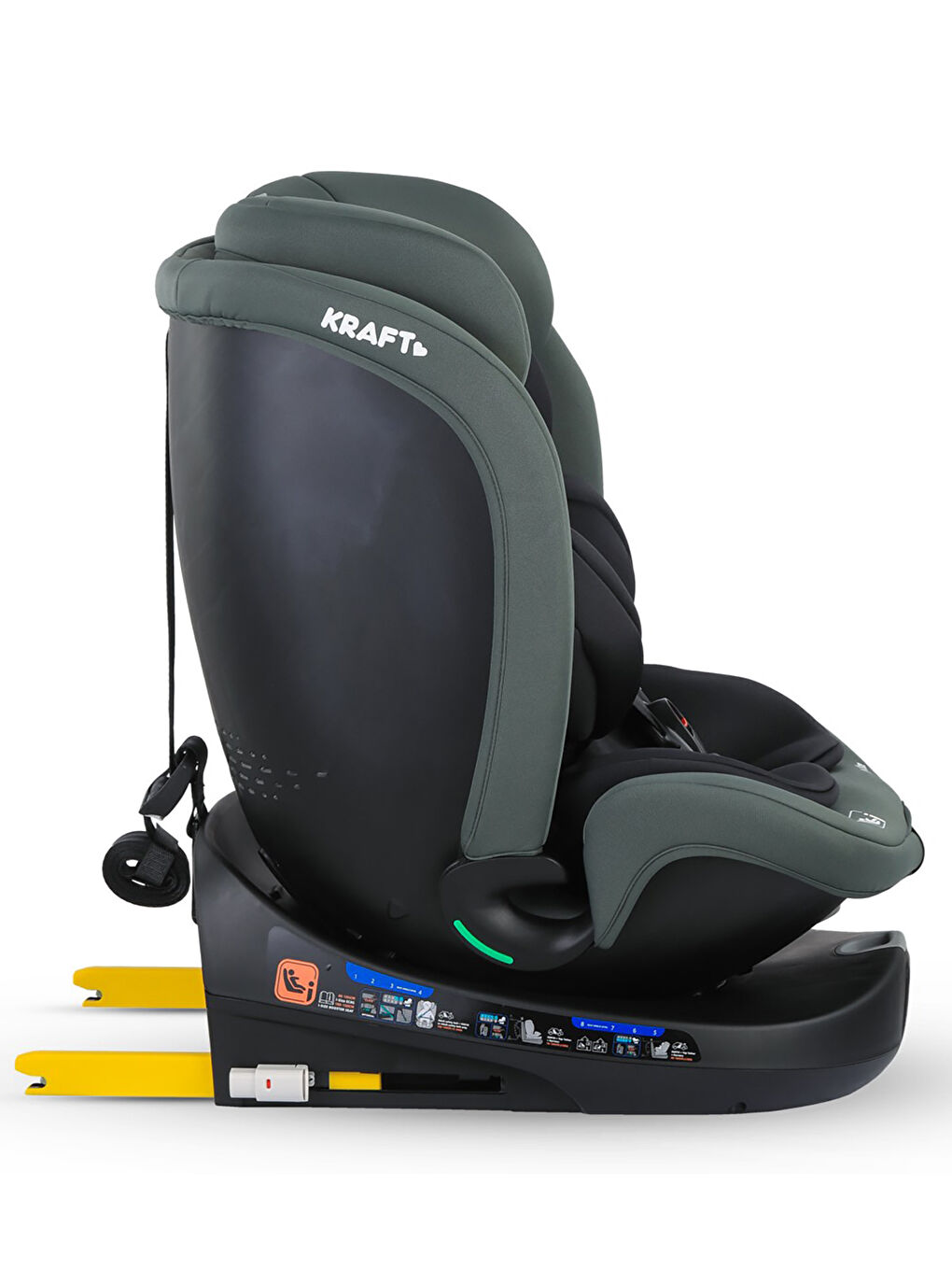 Pole I-Size Oto Koltuğu 40-150 Cm (0-36) Kg Siyah-Yeşil-2