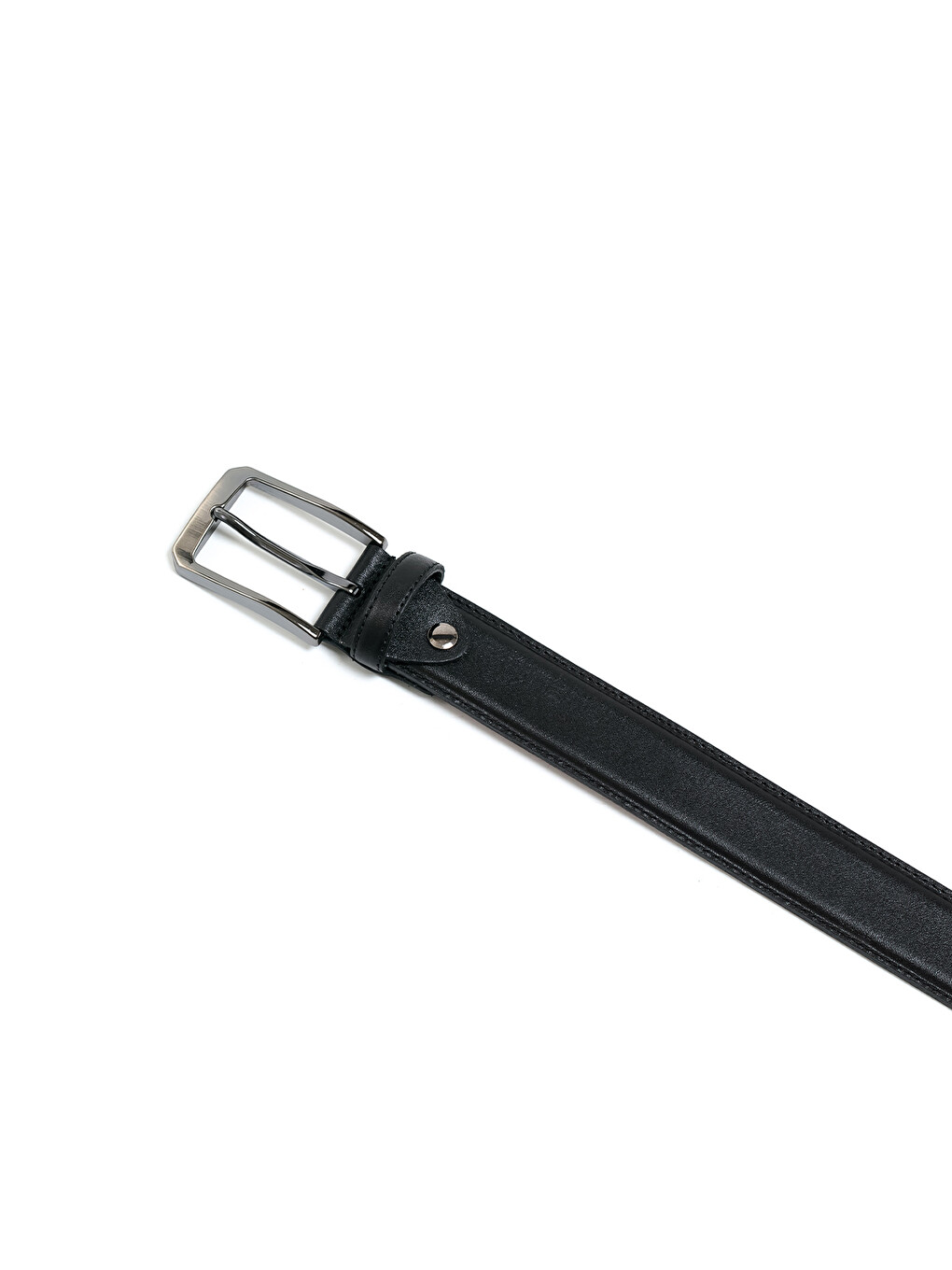 Siyah Erkek F-034-00 Klasik Kemer (genişlik 3.5 Cm)-1