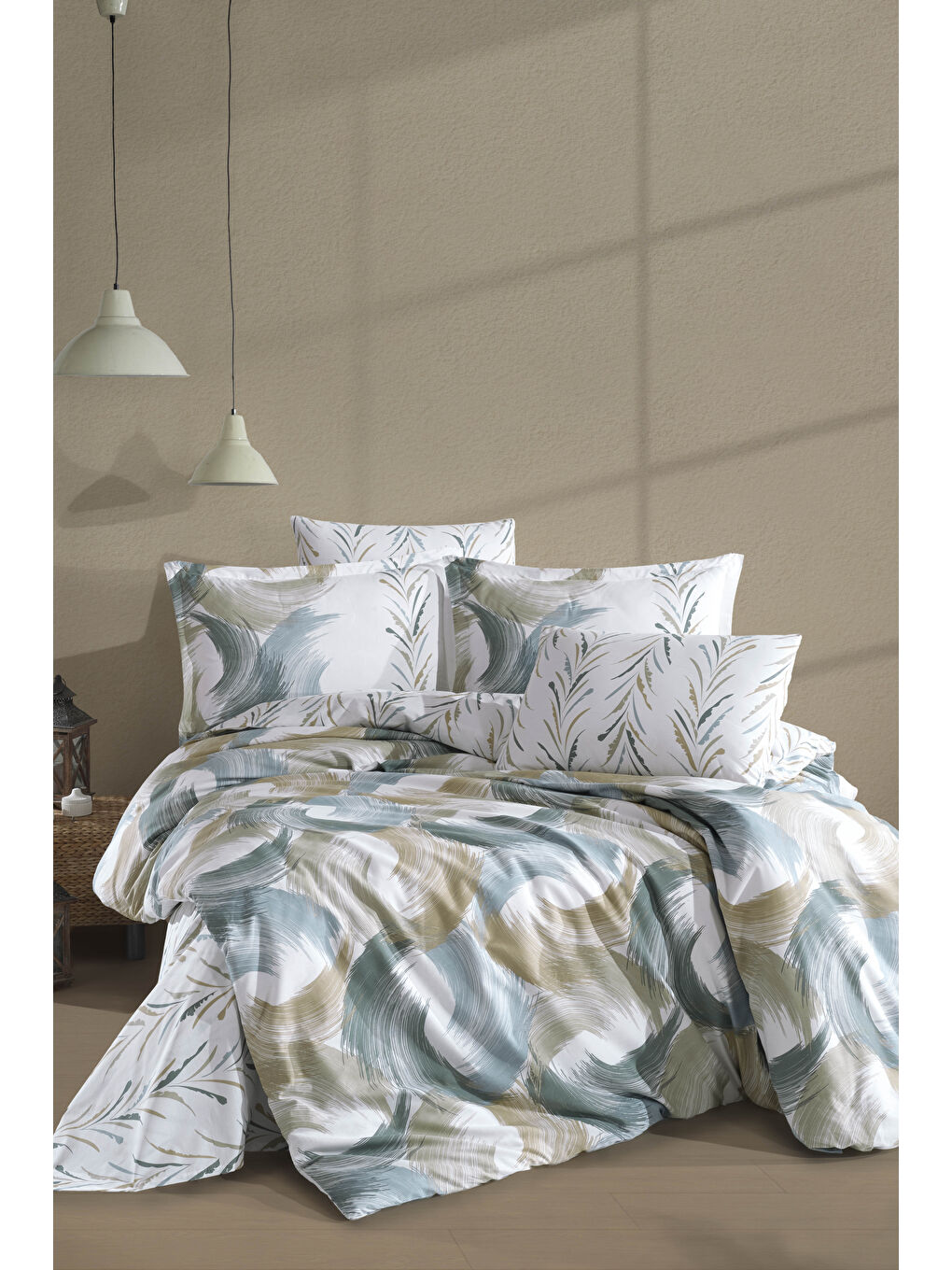 Turkuaz %100 Pamuk Nevresim Takımı Çift Kişilik Estiva-1