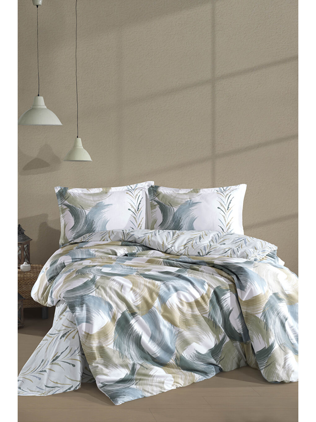 Turkuaz %100 Pamuk Nevresim Takımı Çift Kişilik Estiva-2