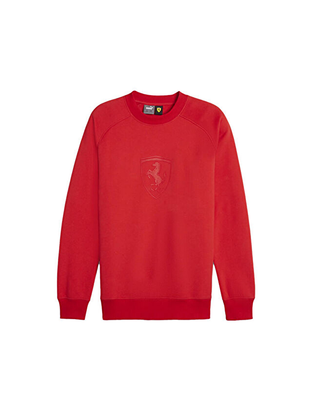 Ferrari Race Big Shield Crew Erkek Günlük Sweatshirt 62380202 Kırmızı
