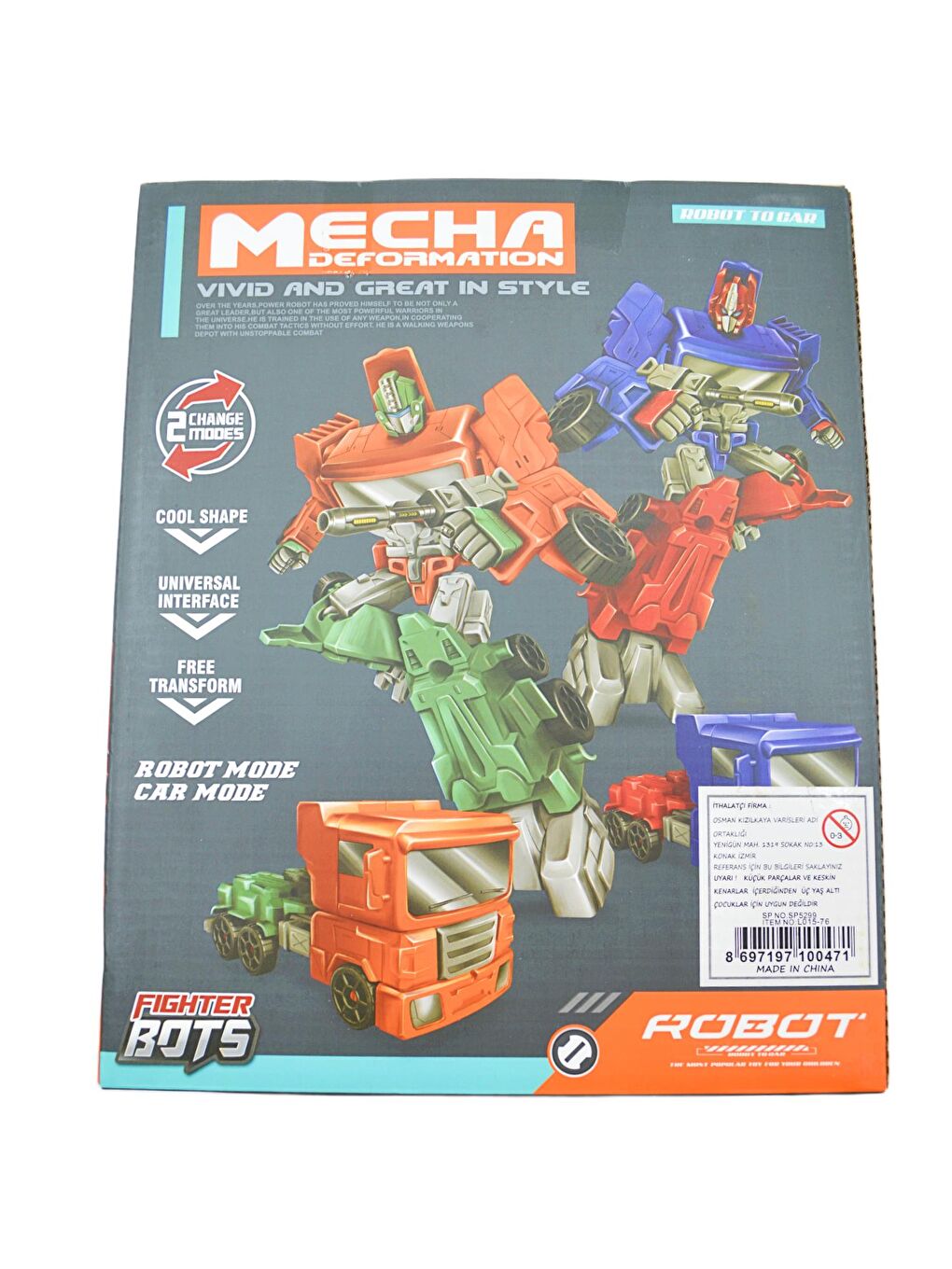 Transformers Dönüşen Oyuncak Araba KZL-L015-76 GKO-3