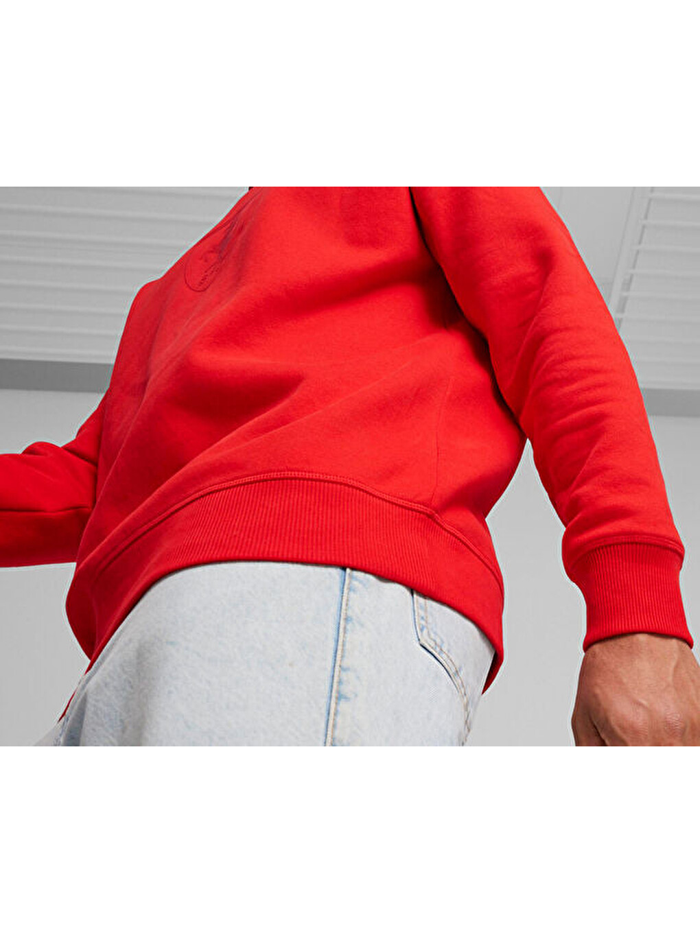 Ferrari Race Big Shield Crew Erkek Günlük Sweatshirt 62380202 Kırmızı-5