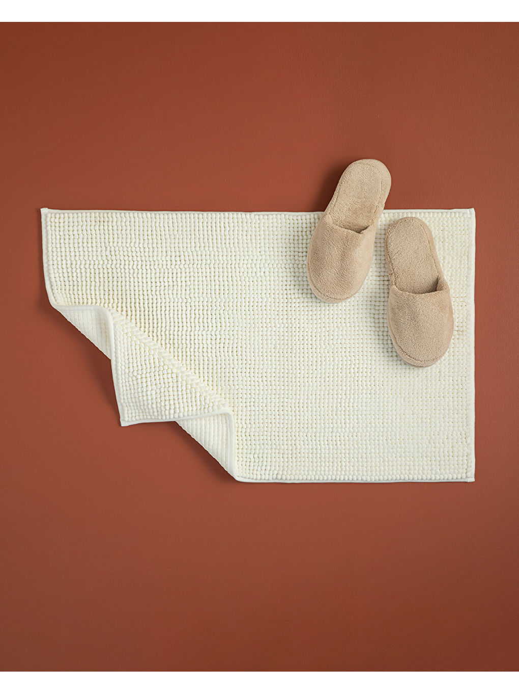 Paige Makarna Banyo Paspası Seti Ekru-1