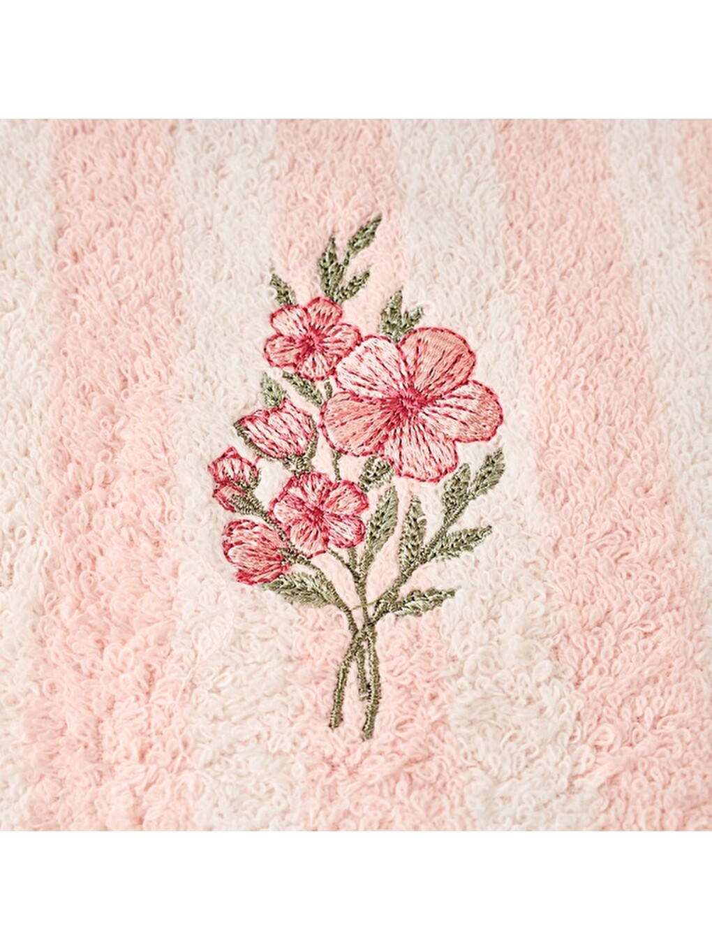 Soft Vari Yüz Havlusu - Ekru / Pembe - 50x80 cm-2