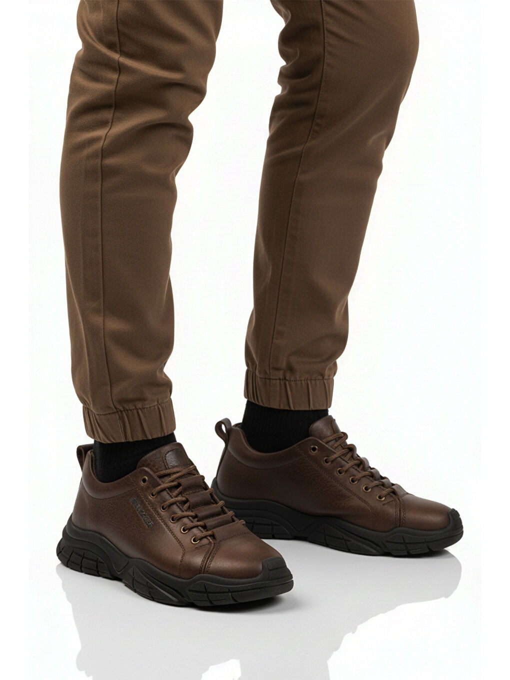 Kahverengi Kahve Hakiki Deri Dar Kalıp Erkek Casual Ayakkabı 260037 M