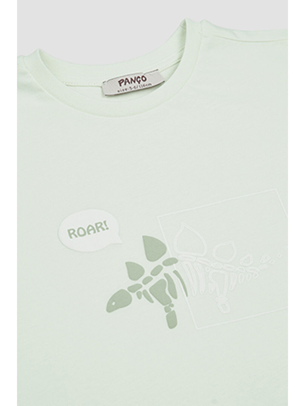 Erkek Çocuk Dinozor Baskılı Yeşil Pijama Takımı-2