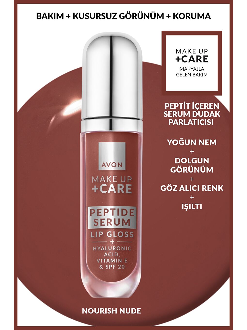 Peptit Serum Lip Gloss Nourish Nude-1