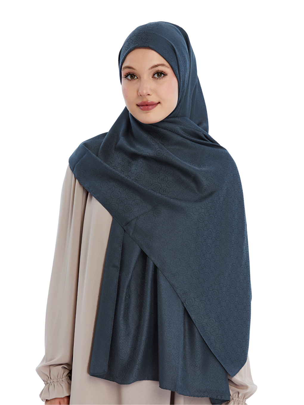 Antrasit Monogram Star Desen Şal-1