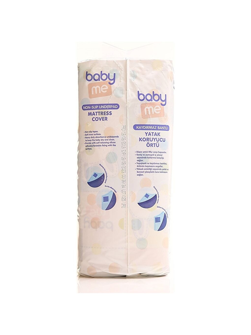 Renksiz Kaydırmaz Bantlı Yatak Koruyucu Örtü 60x90 cm 20 Adet-2
