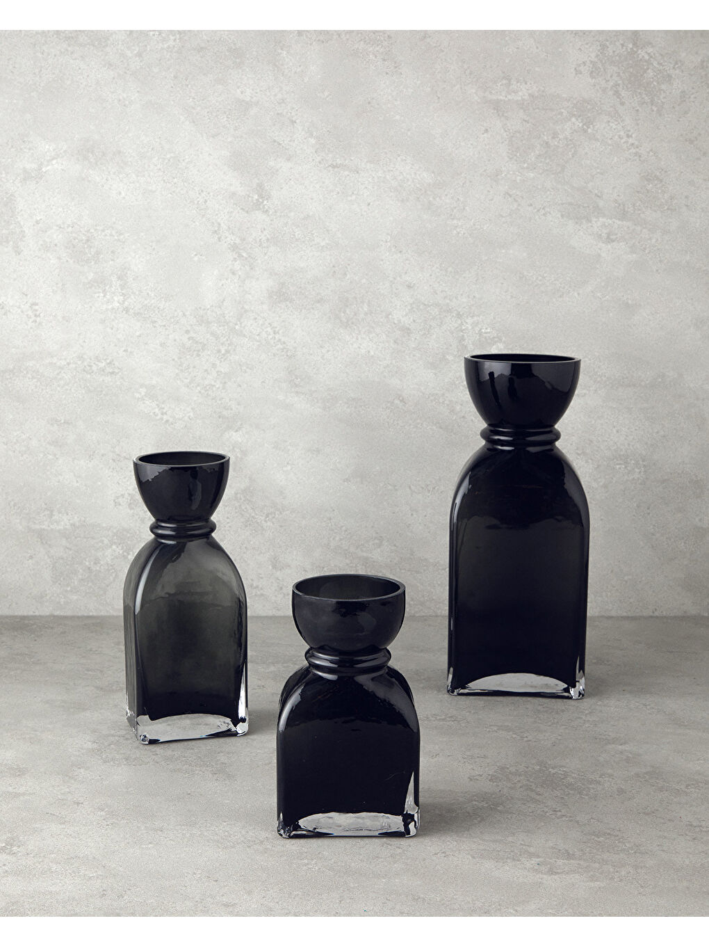 Jesy Cam Vazo Siyah-3