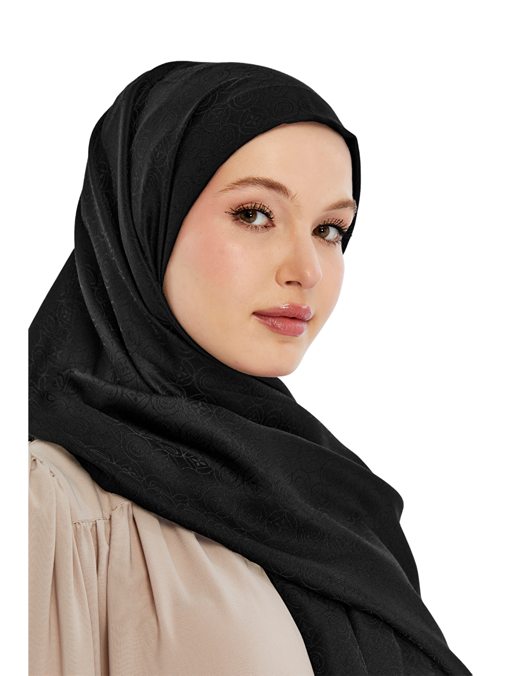 Siyah Monogram Star Desen Şal-2