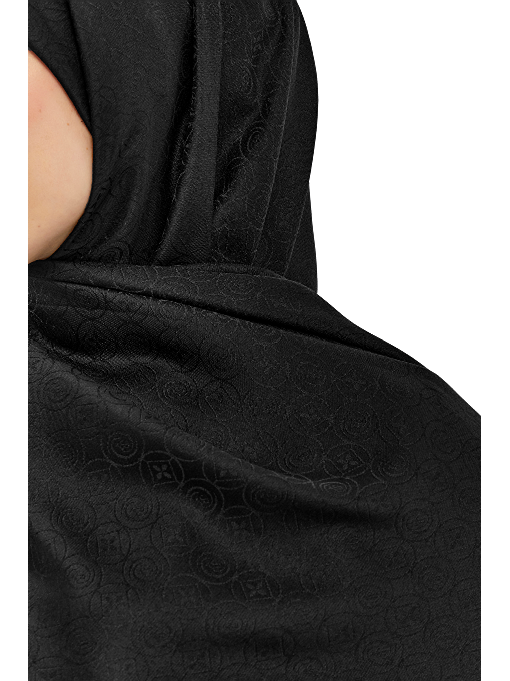 Siyah Monogram Star Desen Şal-4