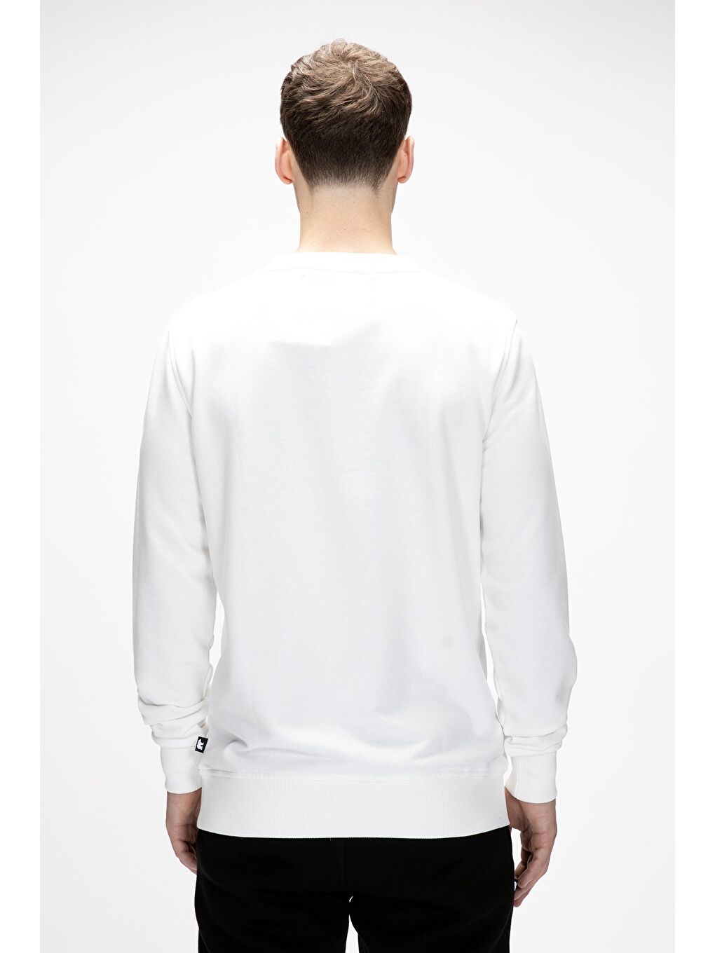 Corner Beyaz Crewneck Erkek Sweatshirt-2