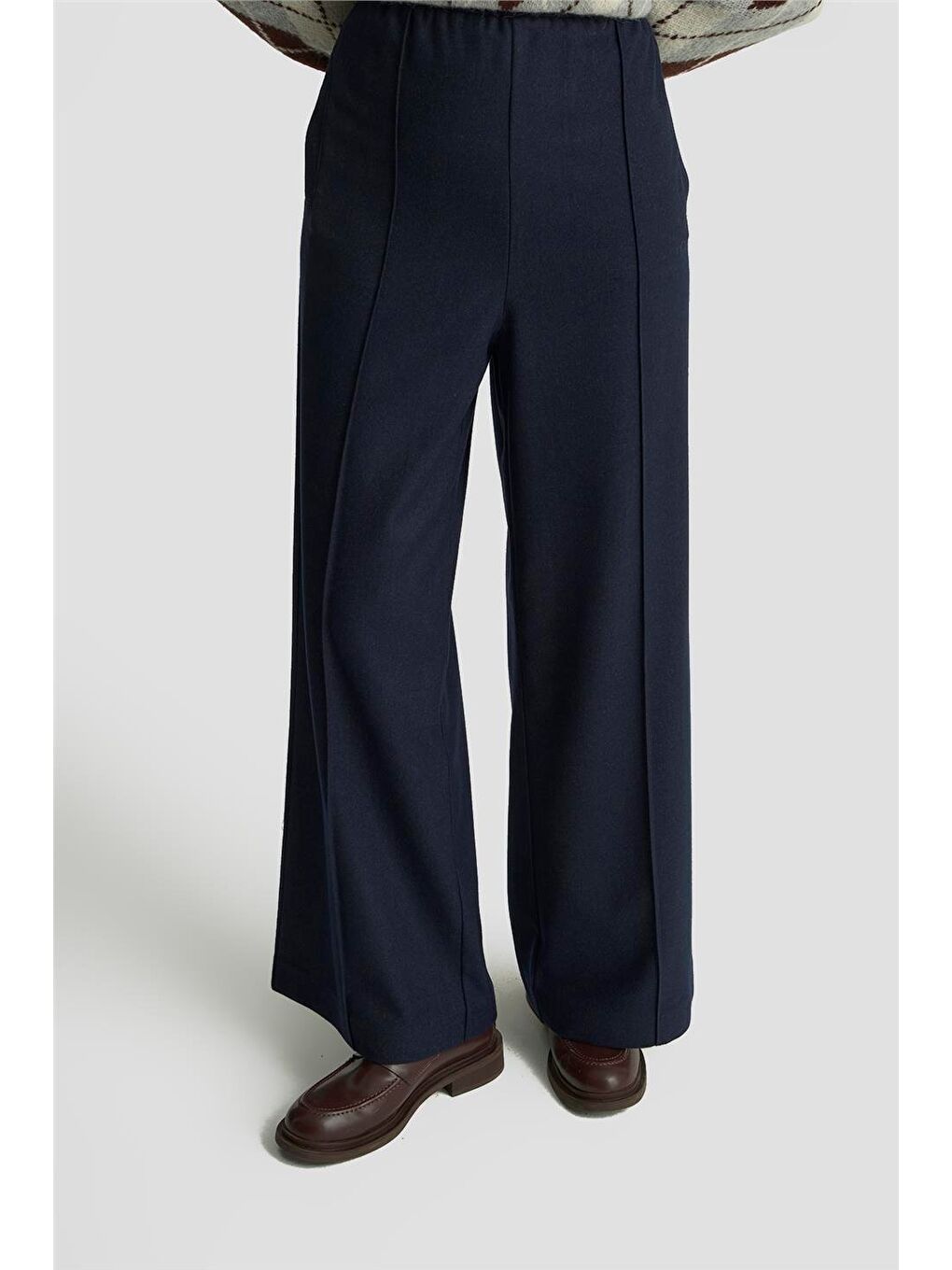 Beli Lastikli Palazzo Pantolon 25K2703 Lacivert-2