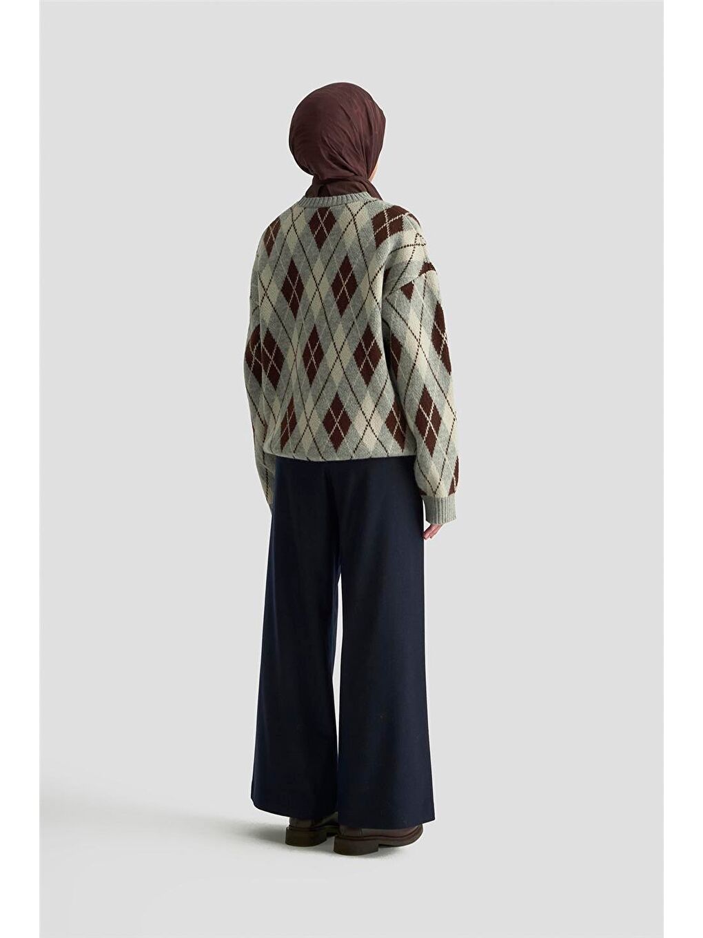 Beli Lastikli Palazzo Pantolon 25K2703 Lacivert-3