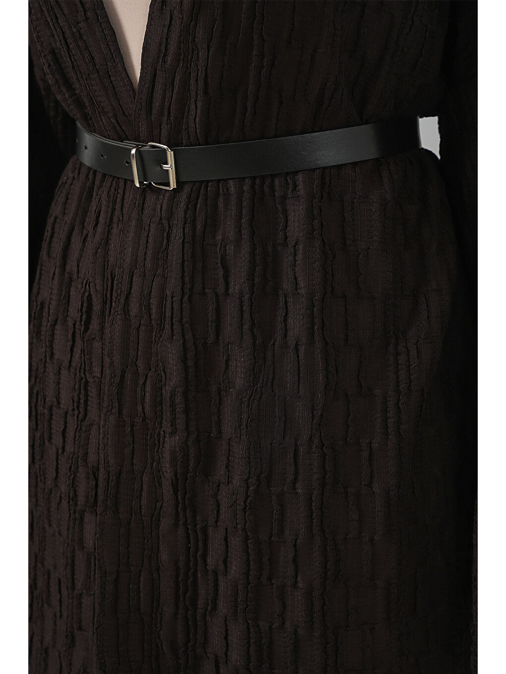 Kadın Kimono Pantolon İkili Takım 30078 - Kahverengi-6