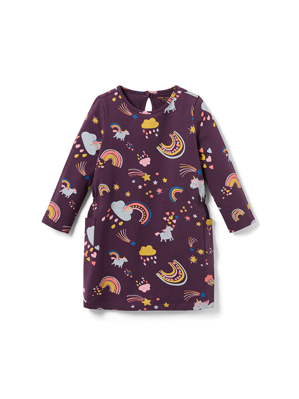 Mor Çocuk Jersey Elbise-1