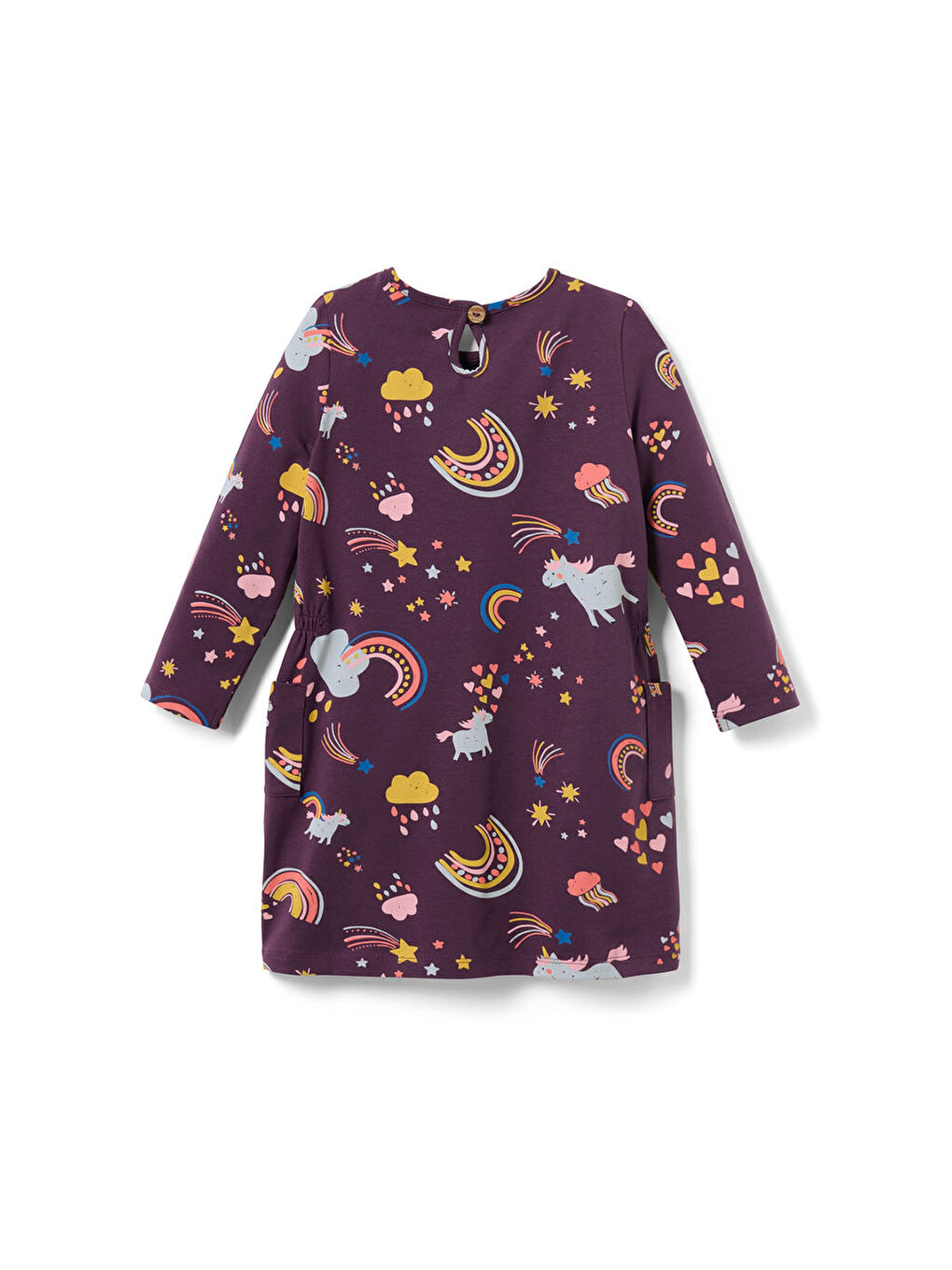Mor Çocuk Jersey Elbise-2