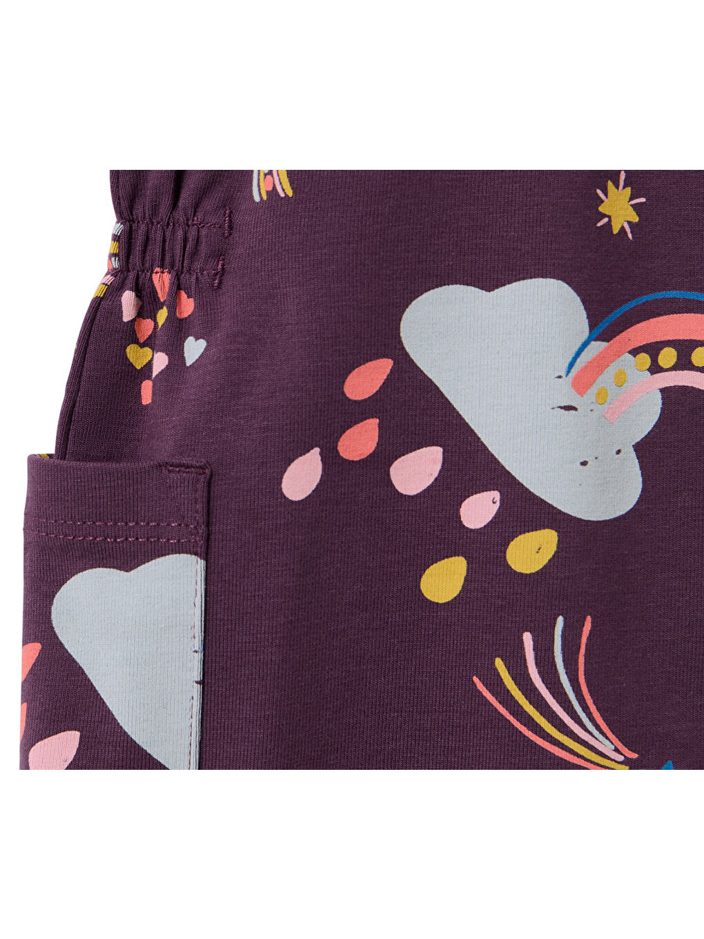 Mor Çocuk Jersey Elbise-3