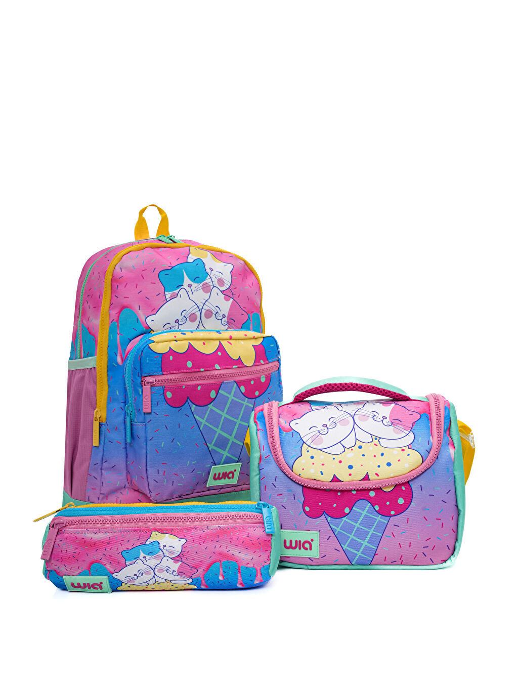 Ice Cream With Cats Kız Çocuk 3'lü Okul Çanta Seti-1