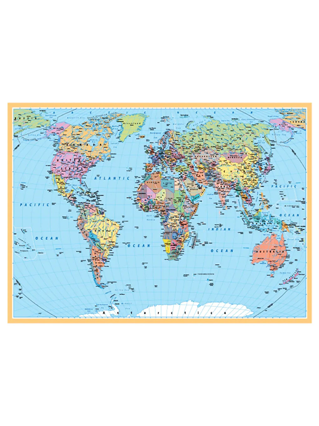 Dünya Haritası Puzzle 100 Parça-1
