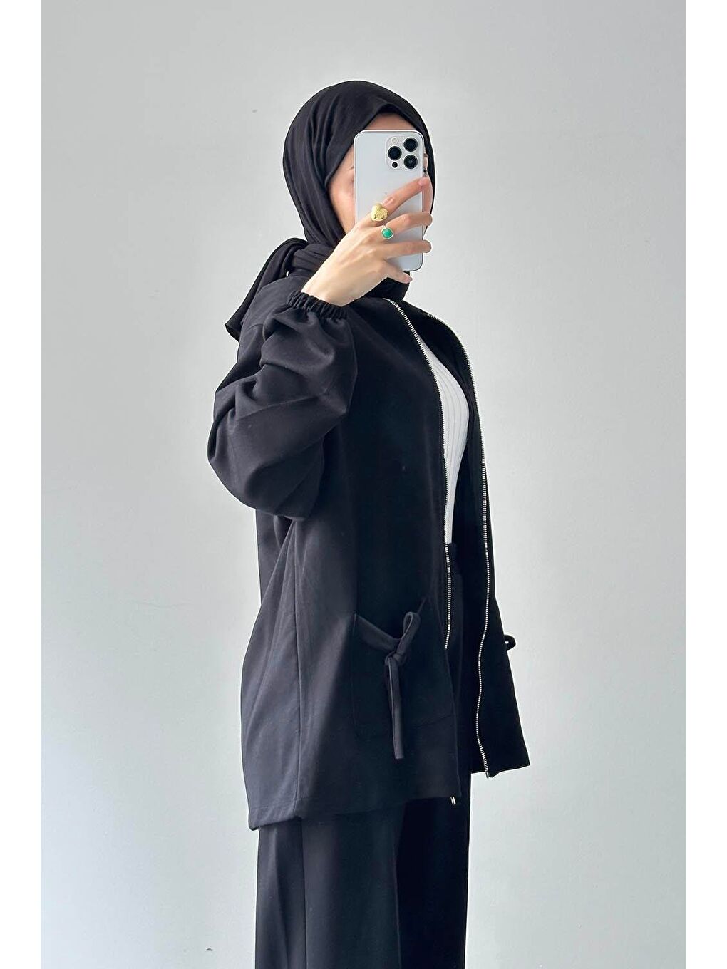 Biyeli Cepli İkili Takım Siyah-1