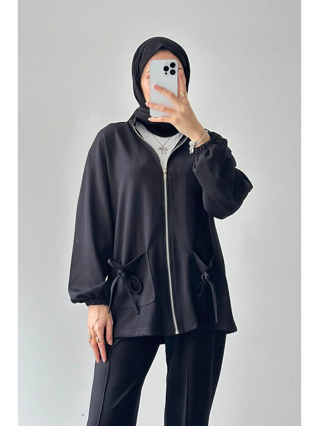 Biyeli Cepli İkili Takım Siyah-2