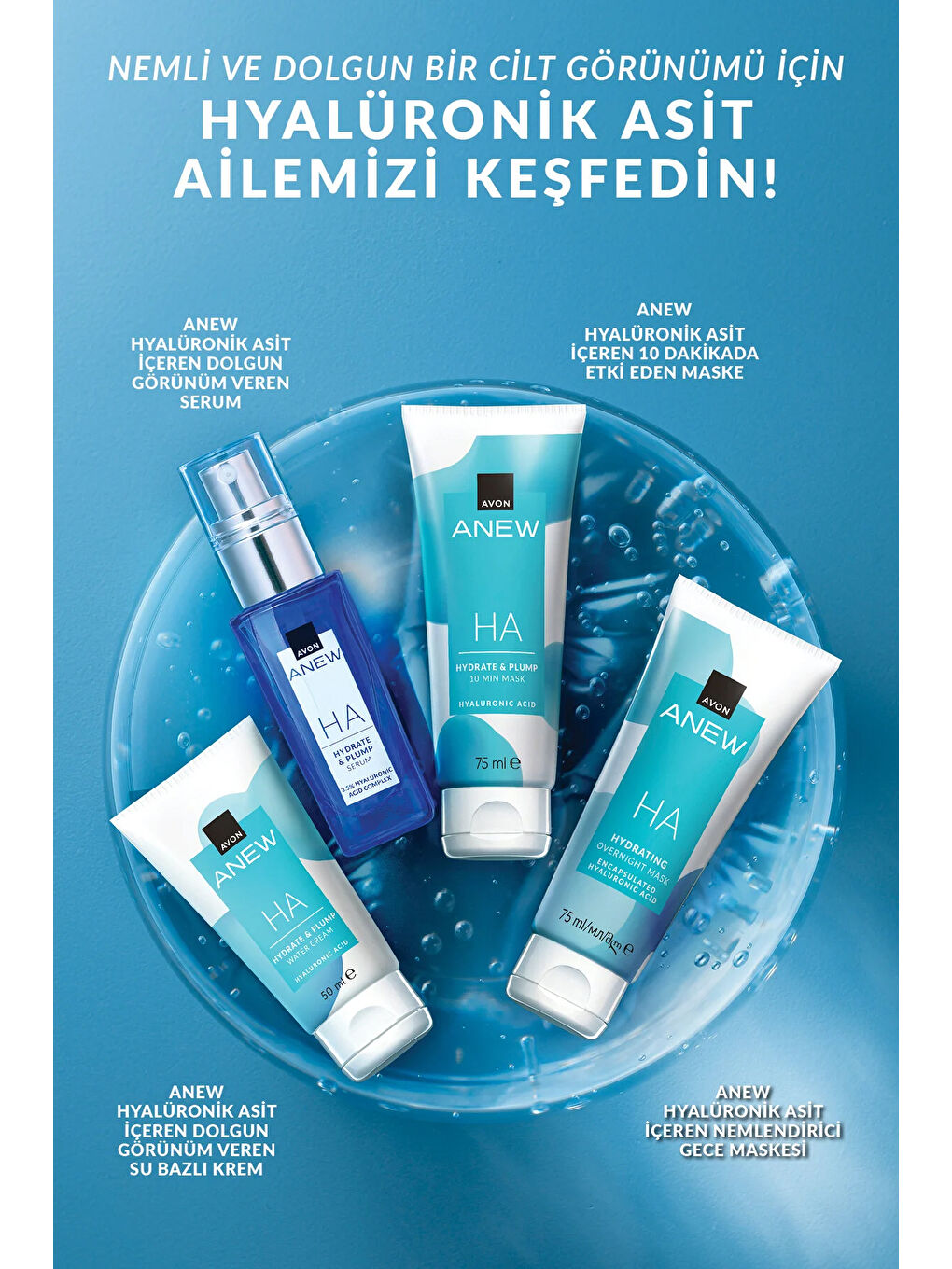 Anew HA Nemlendirici ve Dolgun Görünüm Veren 10 Dakikalık Yüz Maskesi 75 Ml.-4