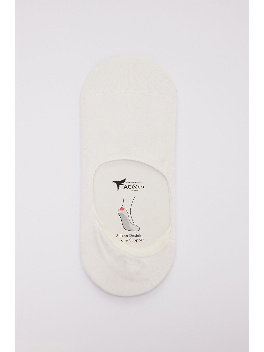 Erkek Beyaz Pamuklu Tekli  Babet Çorap
